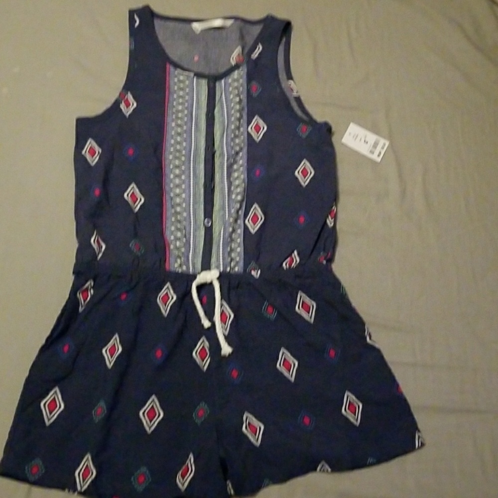 Navy Romper